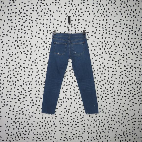 Zara Pearl Beaded Embellished Slim Boyfriend Denim Jeans - Picture 6 of 11